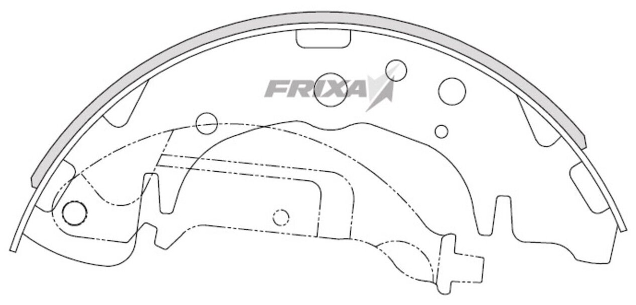 Барабанные тормозные колодки задние Frixa FLK13N для Kia Carnival (4 шт.)