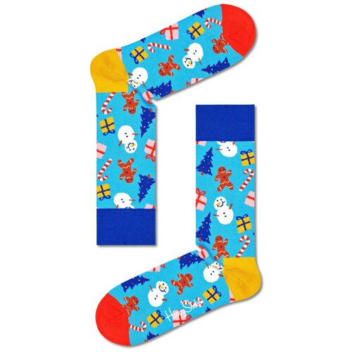 Носки Happy Socks, размер 36-40, мультиколор, голубой носки happy socks размер 205 голубой мультиколор