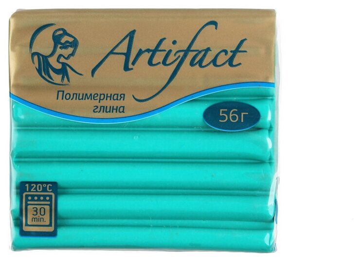 Полимерная глина Артефакт 821400 Классический пастельный зеленый (153), 56 г, цена за 1 шт.