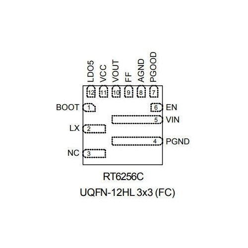Микросхема RT6256CGQUF L9=
