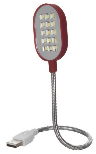 Светильник "Компакт" 3Вт USB красный 7х1х34 см - фотография № 8