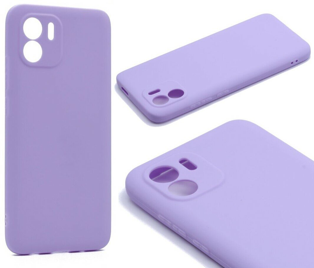 Силиконовый чехол TPU Case матовый для Xiaomi Redmi A1 сиреневый