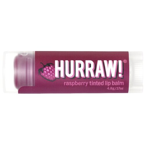 Hurraw! Бальзам для губ Raspberry Tinted, розовый