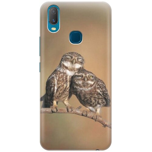 фото Cиликоновый чехол на vivo y11 / виво у11 с принтом "пара совушек" gosso