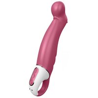 Satisfyer Вибратор силиконовый Petting Hippo с загнутым кончиком 22.9 см, розовый