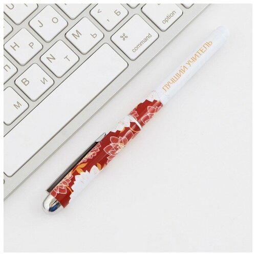 Ручка с колпачком Лучший учитель, синяя паста, 1,0 мм ручка с гравировкой лучший учитель литературы