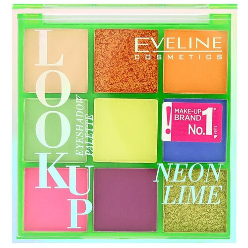 Палетка теней для век EVELINE NEON LIME палетка теней для век eveline neon pink