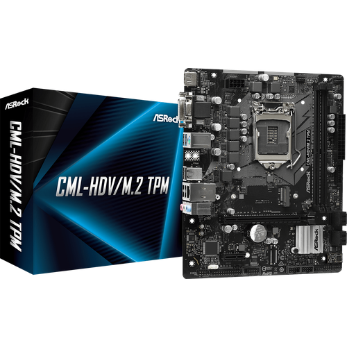 Материнская плата ASRock CML-HDV/M.2 TPM asrock tpm spi spi interface tpm 2 0