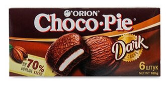 Пирожное Orion Choco Pie Dark, 180 г, 6 шт. в уп. - фотография № 2