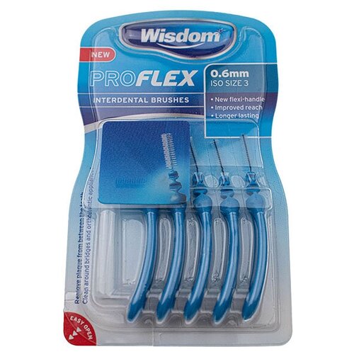 фото Набор ершиков wisdom proflex interdental brush blue 0.60mm