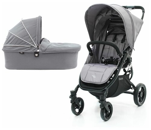 Универсальная коляска Valco Baby Snap 4 (2 в 1), cool grey, цвет шасси: черный