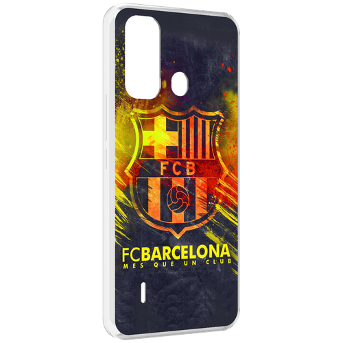 Чехол MyPads FC-Barcelona-Wallpaper-3 для ITEL A49 / A58 / A58 Pro задняя-панель-накладка-бампер