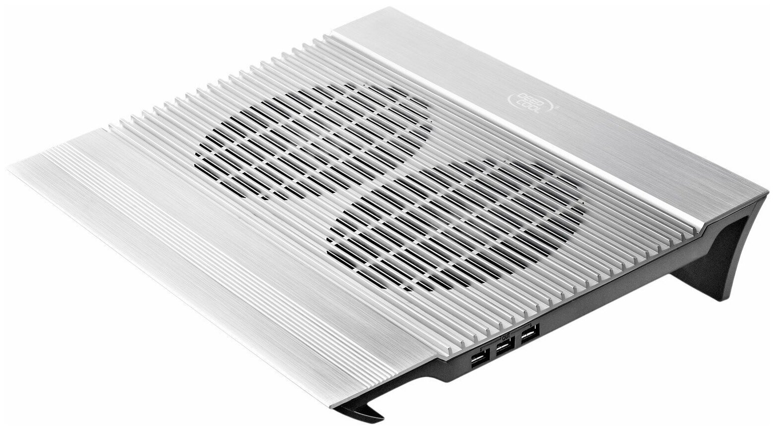 Подставка для ноутбука DeepCool N8, 17", 380х278х55 мм, 3хUSB, вентиляторы 2 х 140 мм, 1244г, серебристый