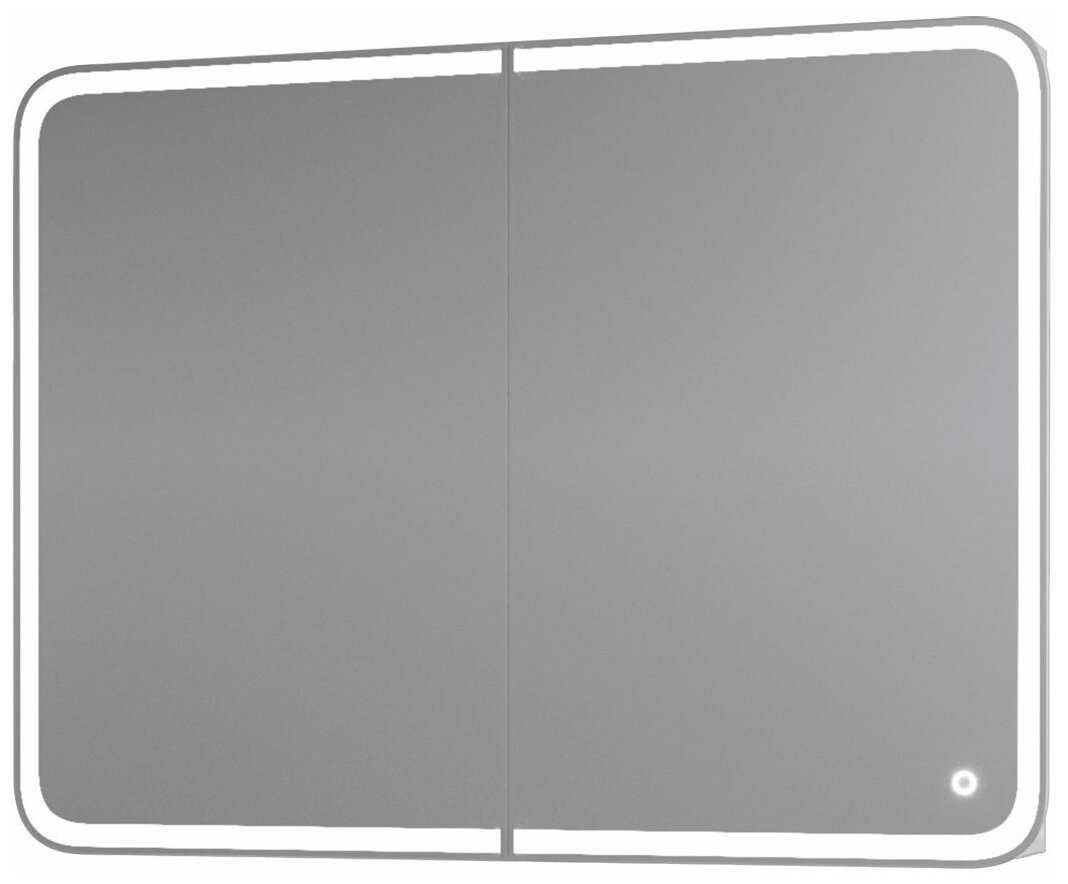 фото Зеркальный шкаф Grossman Адель 100 подвесной с подсветкой белый 2010004
