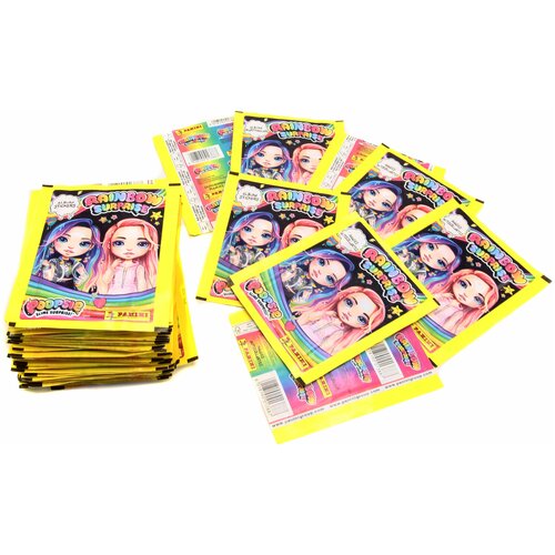 50 пакетиков наклеек Panini Poopsie Rainbow Surprise (250 наклеек) игровой набор слайм poopsie surprise unicorn rainbow surprise радуга 563877