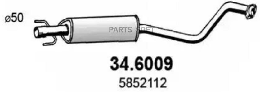 ASSO 34.6009 Глушитель средняя часть