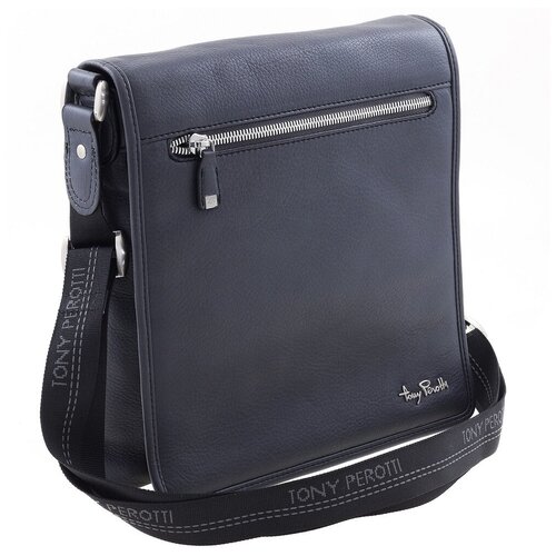 фото Сумка tony perotti contatto, натуральная кожа, синий