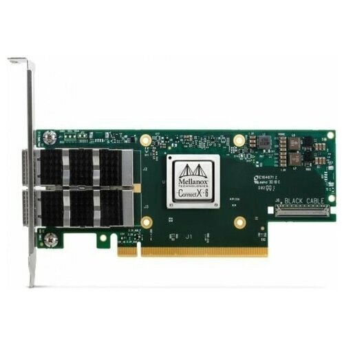 Сетевая карта MELLANOX TECHNOLOGIES MCX653106A-ECAT-SP ConnectX-6 VPI, 100Gb/s (HDR100, EDR IB and 100GbE), dual-port QSFP56, PCIe3.0/4.0 x16, tall br