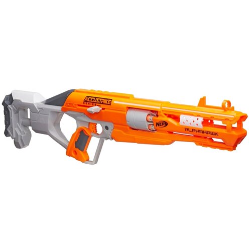 Бластер Nerf Аккустрайк Альфахок B7784, 78 см, оранжевый nerf комплект 12 стрел для бластеров аккустрайк