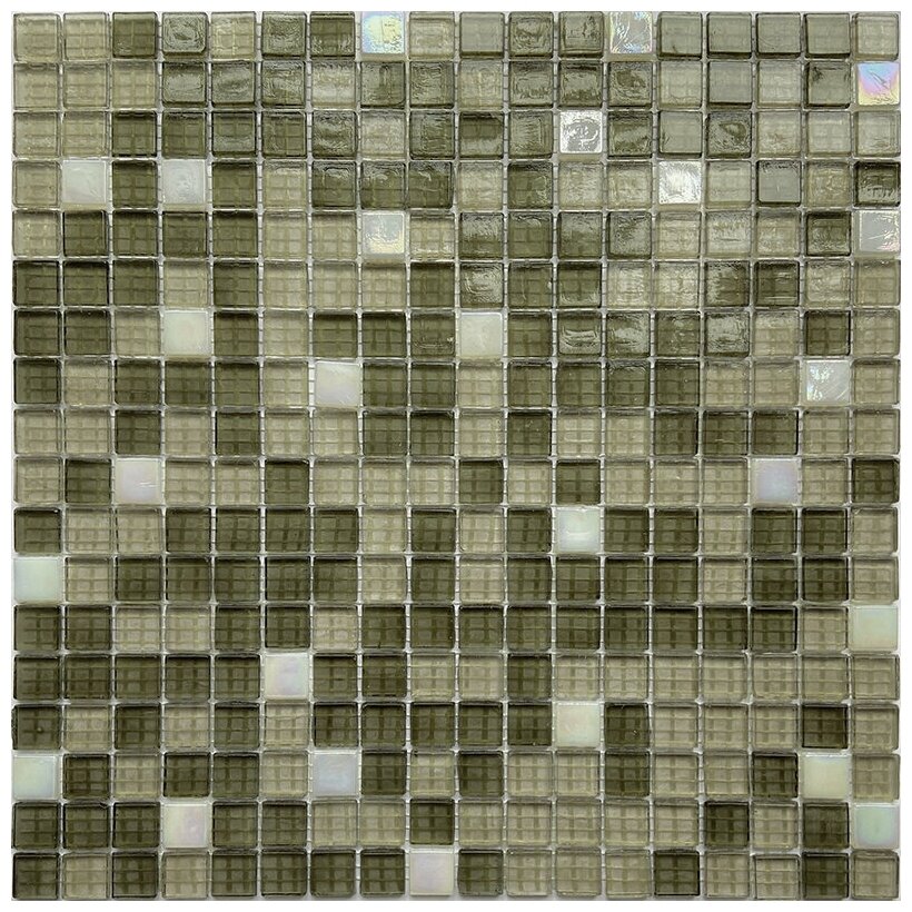 Мозаика Alma 07-Tabit из глянцевого цветного стекла размер 29.5х29.5 см чип 15x15 мм толщ. 4 мм площадь 0.087 м2 на сетке