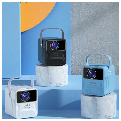 Проектор Портативный проектор Umiio воспроизведение с USB bluetooth голубой 888400₽