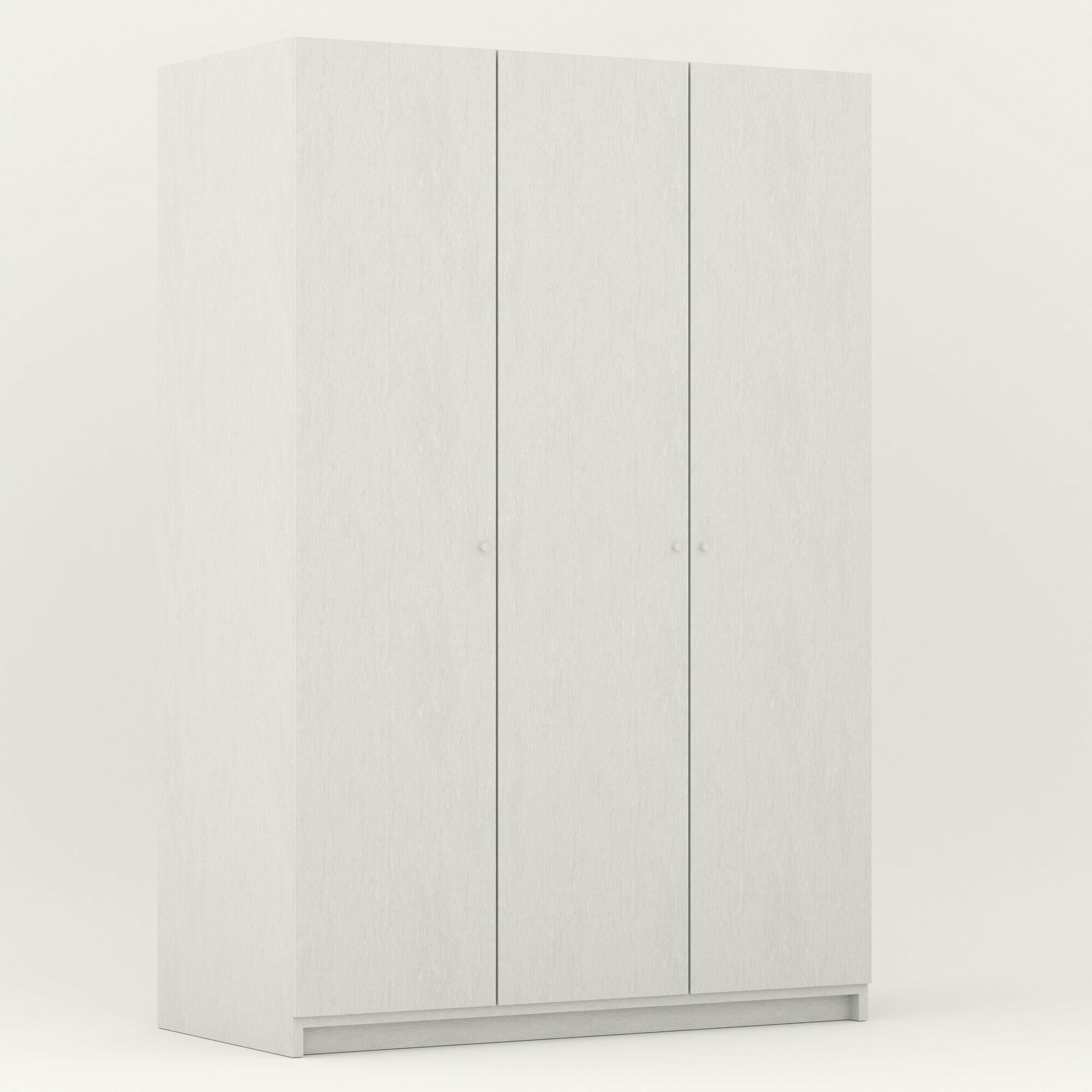 Шкаф распашной белого цвета трехдверный (Ширина 117 см, Высота 240 см Глубина 55 см) для прихожей, спальни, зала, гостинной. - фотография № 2
