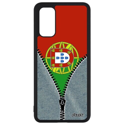 фото Чехол на смартфон samsung galaxy s20, s20 5g, "флаг португалии на молнии" туризм патриот utaupia