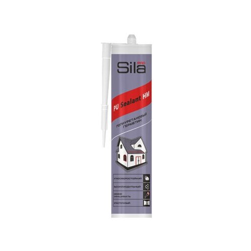 SILA PRO PU Sealant HM WHITE, герметик полиуретан. высокомод, белый RAL 9010, 280 мл SLPUSW280