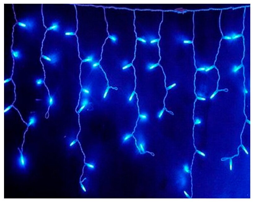 Гирлянда HiLightsDecor Сосульки-Бахрома, 100 LED, уличная, белый провод, соединяемая до 20 гирлянд, синий (RW-OIC100LSE-B-T-I4-P)