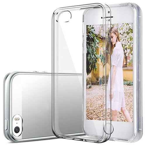 фото Прозрачный силиконовый чехол (накладка) для телефона apple iphone 5, iphone 5s и iphone se / тонкий чехол для смартфона эппл айфон 5, айфон 5c и iphone эппл айфон се с протекцией от прилипания premium pastila