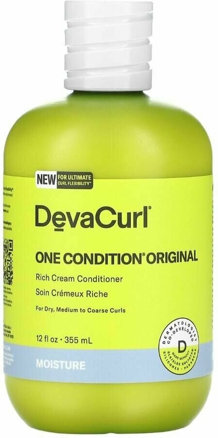 Devacurl, кондиционер для кудрявых волос, One condition original, 355 ml, кгм