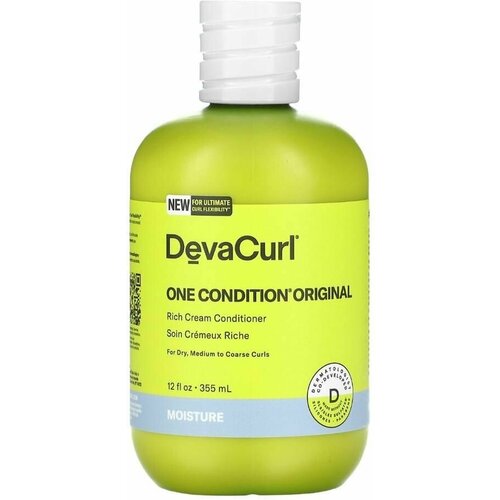 DevaCurl, Крем кондиционер для сухих, средних и жестких локонов, One condition original, 355мл.