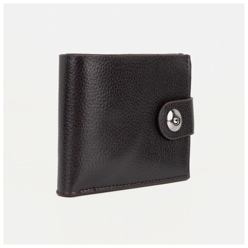 фото Кошелек , на магните, отделения для карт и монет, коричневый mikimarket