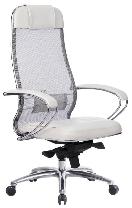 Кресло руководителя метта Samurai SL-1.04, Белый лебедь