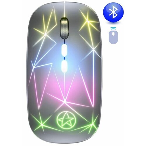 Мышь компьютерная беспроводное Bluetooth подключение с подсветкой с бесшумным нажатием 170000₽