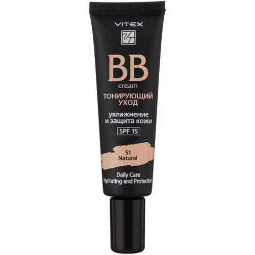 Витэкс BB-крем Тонирующий уход, SPF 15, 30 мл/30 г, оттенок: 51 Natural feel nature вв крем spf 10 15 мл 15 г оттенок натуральный