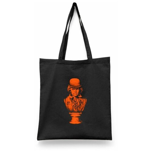 фото Сумка-шоппер унисекс каждому своё "заводной апельсин/clockwork orange" черная