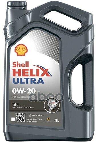 Shell Масло Shell Helix Ultra Sn 0W20 Моторное Синтетическое 4 Л