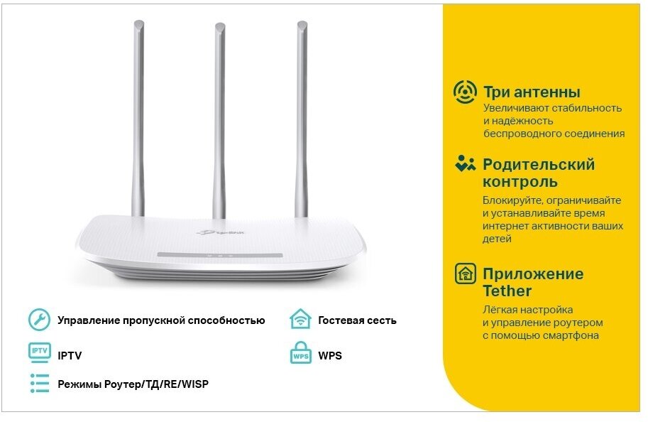 N300 Беспроводной маршрутизатор TP-LINK TL-WR845N Wi-Fi роутер — фото 1