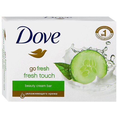 Dove Крем-мыло кусковое Прикосновение свежести, 4 шт., 100 г крем мыло кусковое dove прикосновение свежести 135 г