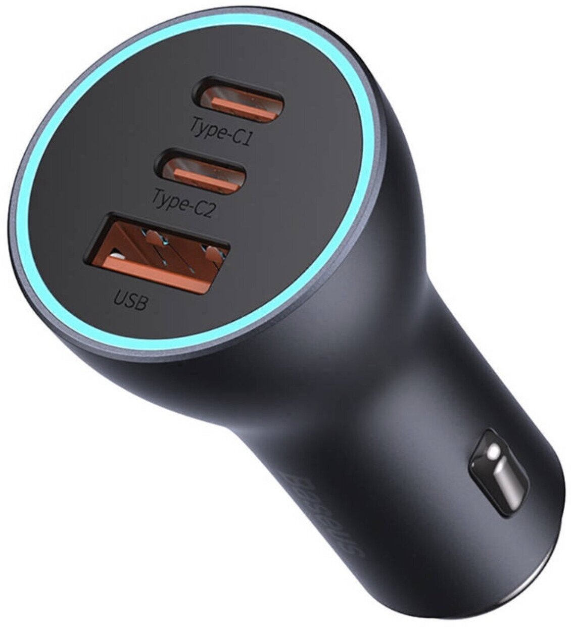 Автомобильное зарядное устройство Baseus Golden Contactor Pro Triple Fast Charge Car Charger 65W U+C+C Dark Gray (CGJP010013)