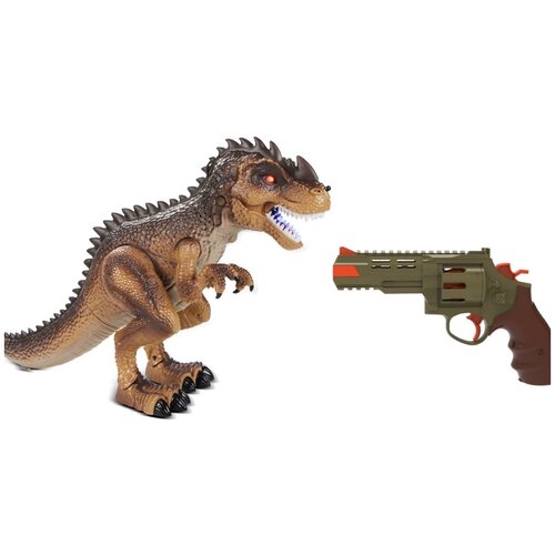 фото Набор игровой junfa "охота на динозавра", (тираннозавр и пистолет), на ик управлении, свет, звук, в коробке (ws5371) junfa toys