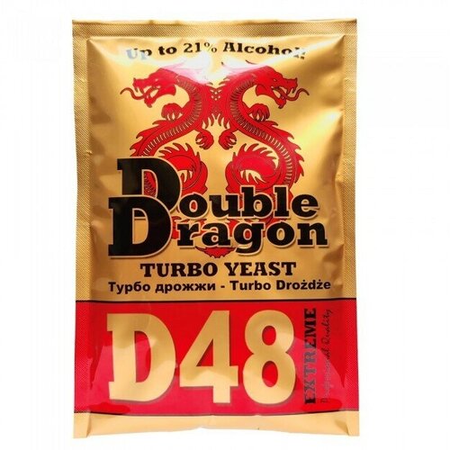 Дрожжи спиртовые Турбо Double Dragon D48, 132 г - 1 шт.