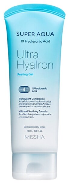 Missha пилинг-гель Super Aqua Ultra Hyalron Peeling Gel, 100 мл