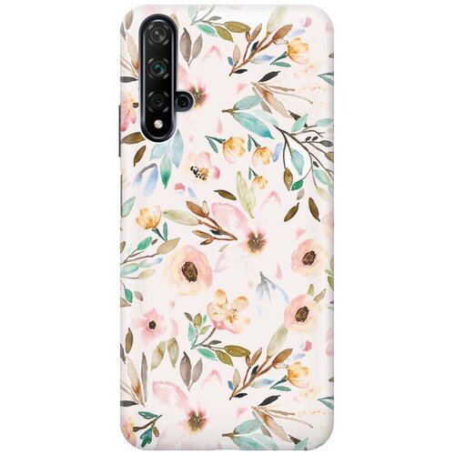 фото Re:pa накладка transparent для huawei nova 5 с принтом "розовая нежность"