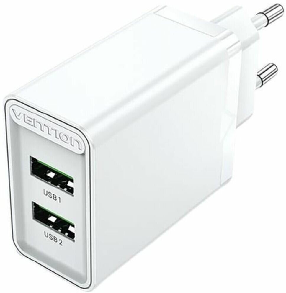 Зарядное устройство сетевое Vention 2 порта USB (A+A) QC 3.0 белый - фото №13