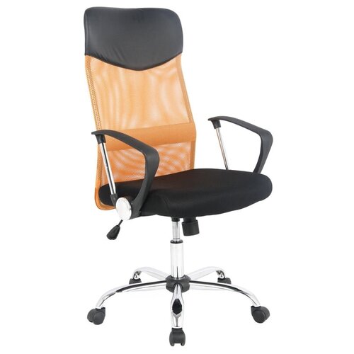 фото Компьютерное кресло signal q-025 офисное, обивка: текстиль, цвет: черный/оранжевый