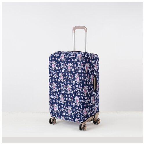 фото Чехол для чемодана 024 24", 41*25*59, розовые/голубые цветочки 4869122 сима-ленд
