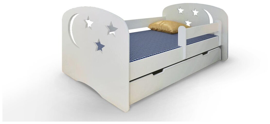Кровать подростковая с бортиком "Ночь" 80*160 см.