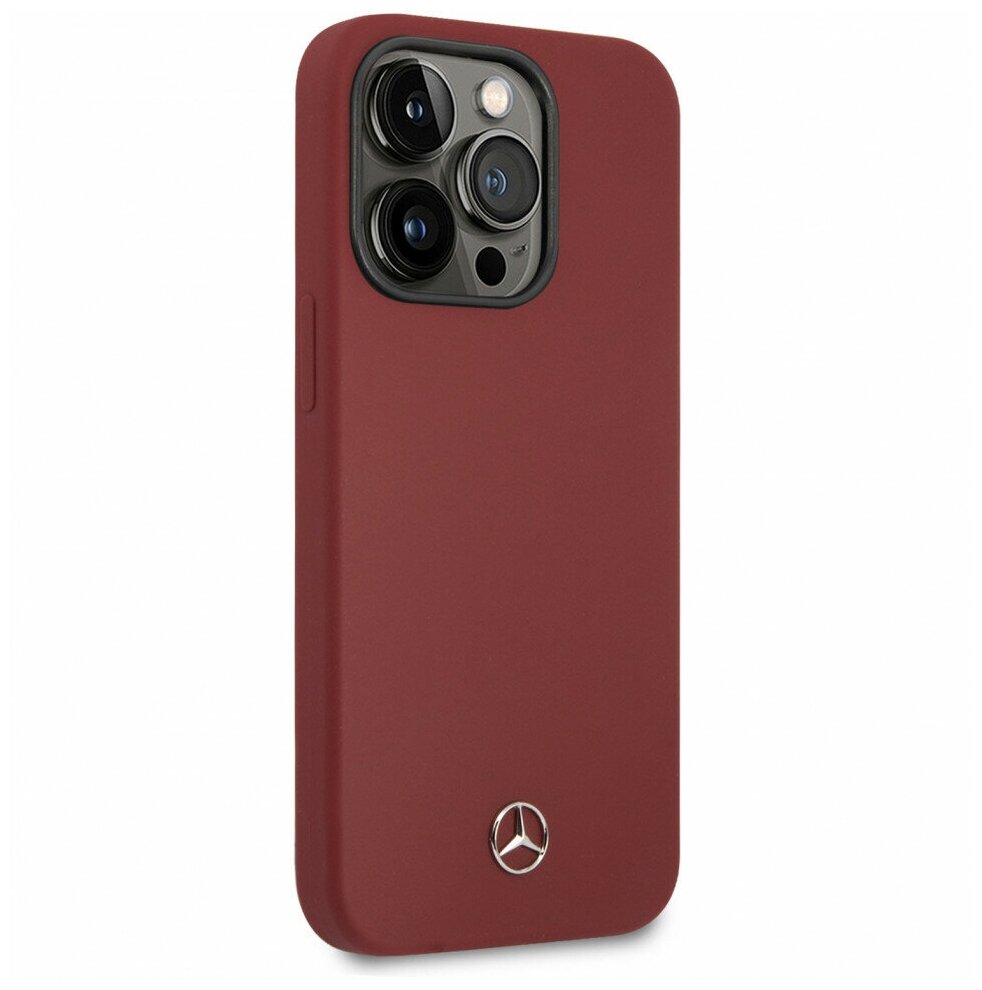 Чехол CG Mobile Mercedes Liquid silicone Hard для iPhone 14 Pro, цвет Красный (MEHCP14LSILRE)